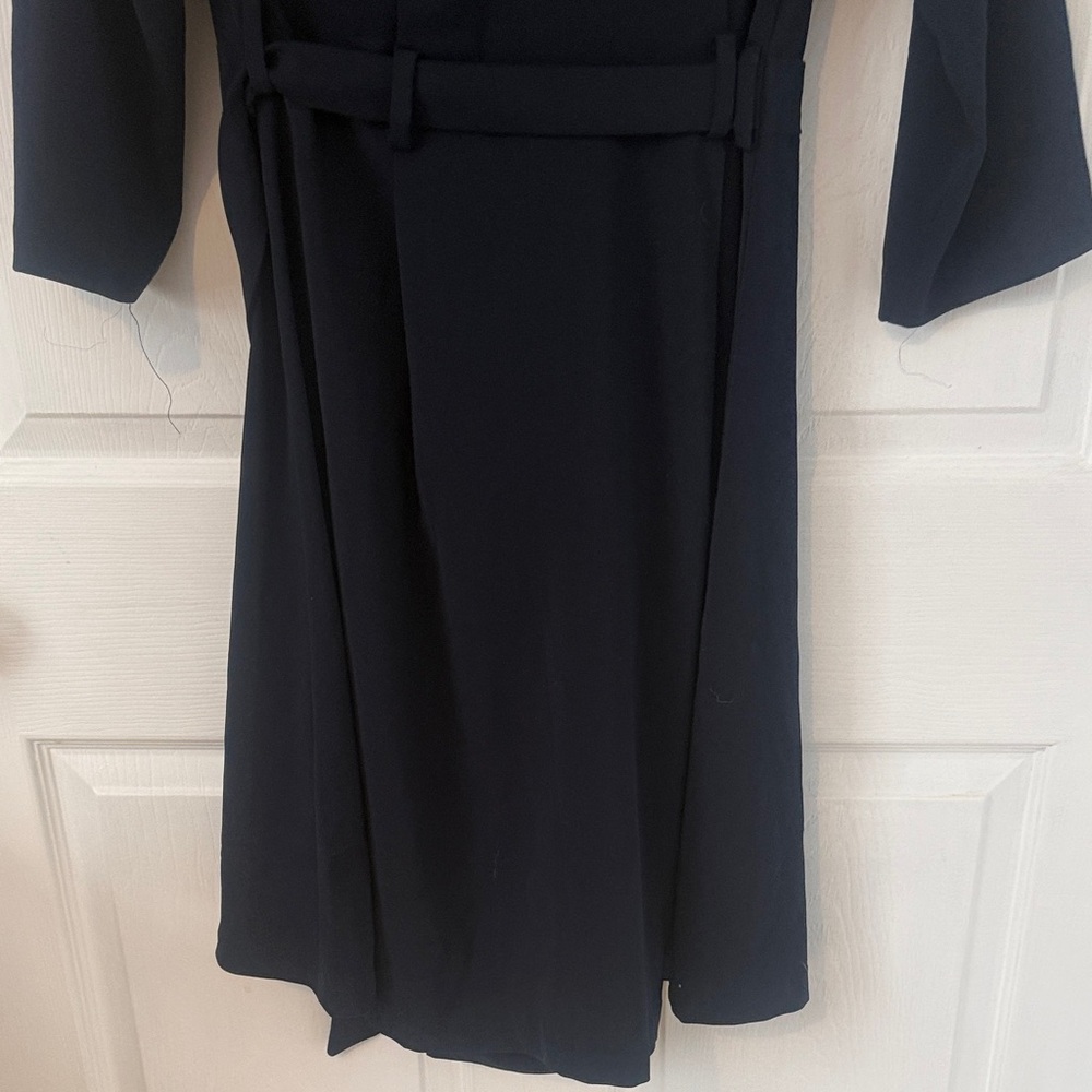 ICHI Navy 3/4 Sleeve Wrap-Style Dress - Picture 7 of 15